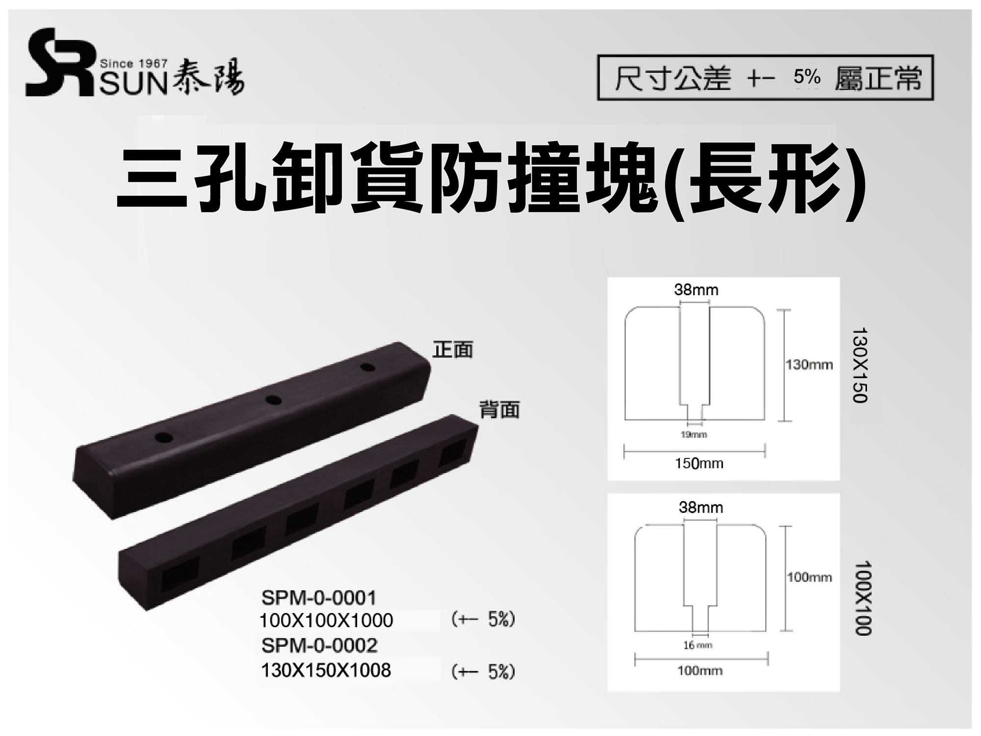 橡胶三孔卸货防撞块